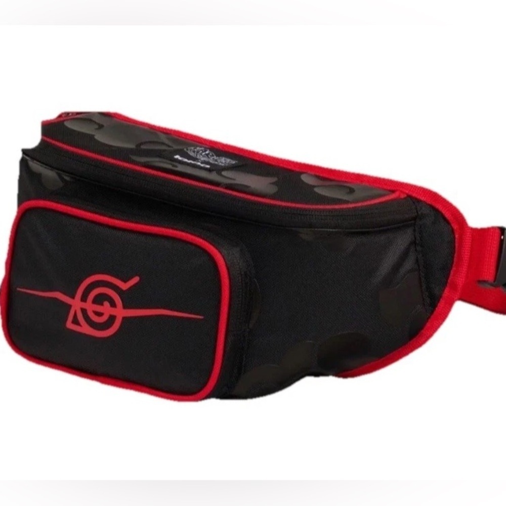 Anime Naruto 3 Can Igloo Fanny Pack Cooler Bag Black NWT